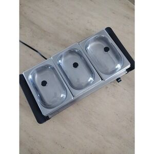 BELLA‎ Large Triple Buffet Server & Warming Tray Entertaining Perfect For Party